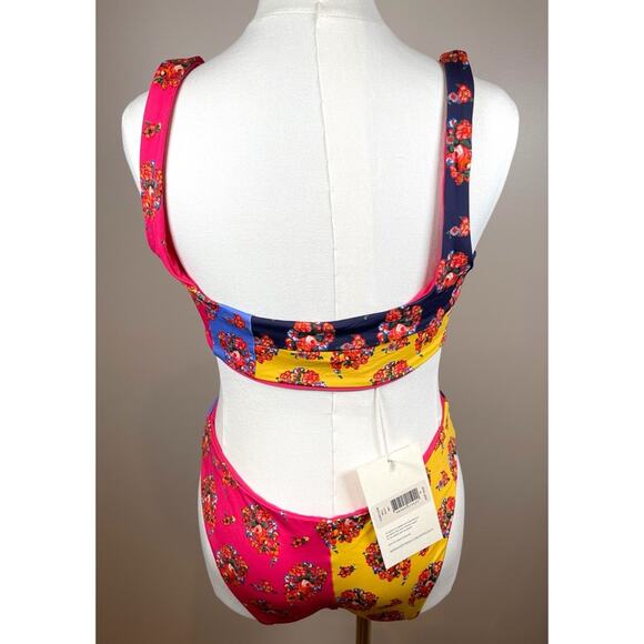 Mara Hoffman Lydia Meli Floral Colorblock Bikini Swim Set Size XL - Picture 6 of 8